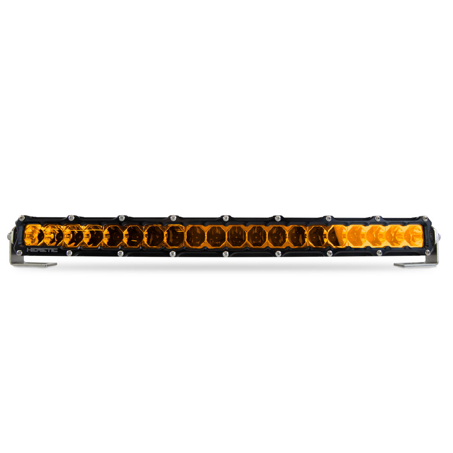 studio shot of a 20 inch LED amber light bar