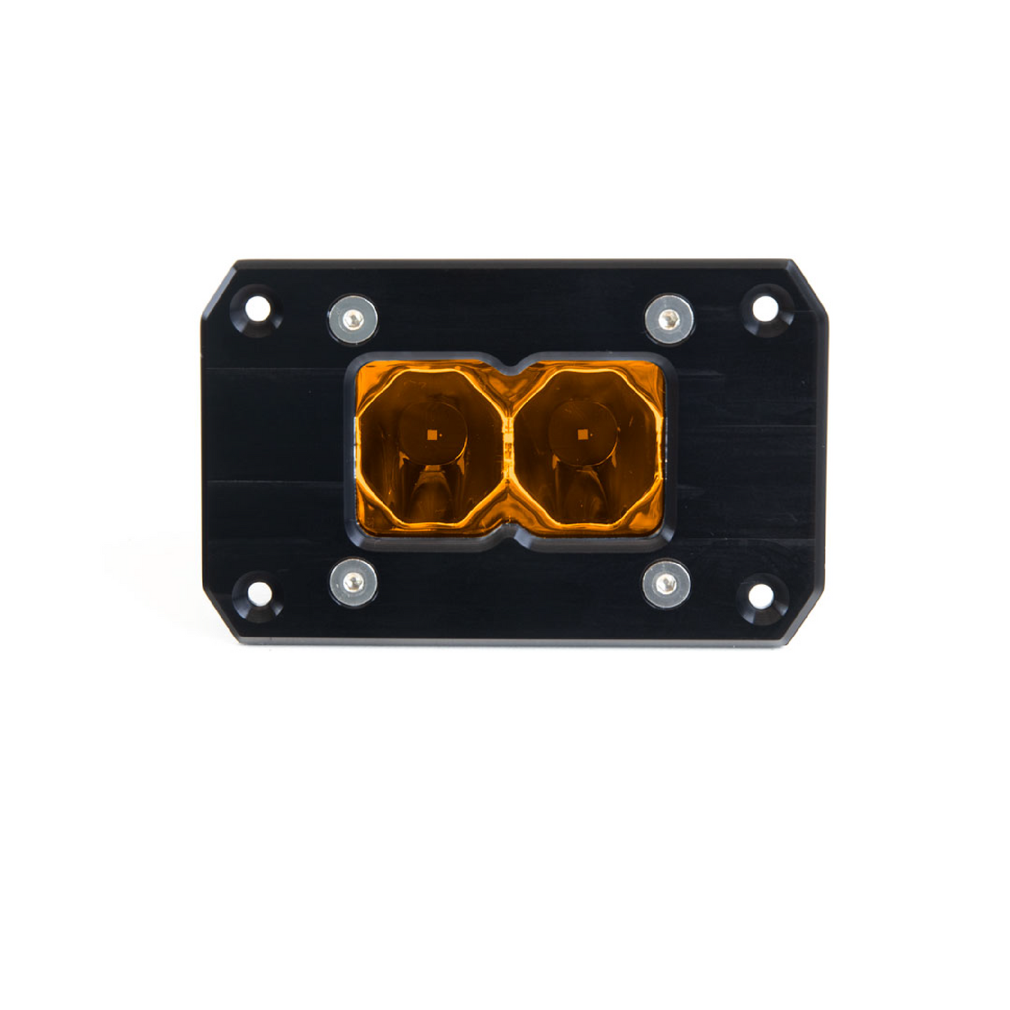 studio shot of heretics flush mount ba-2 in amber